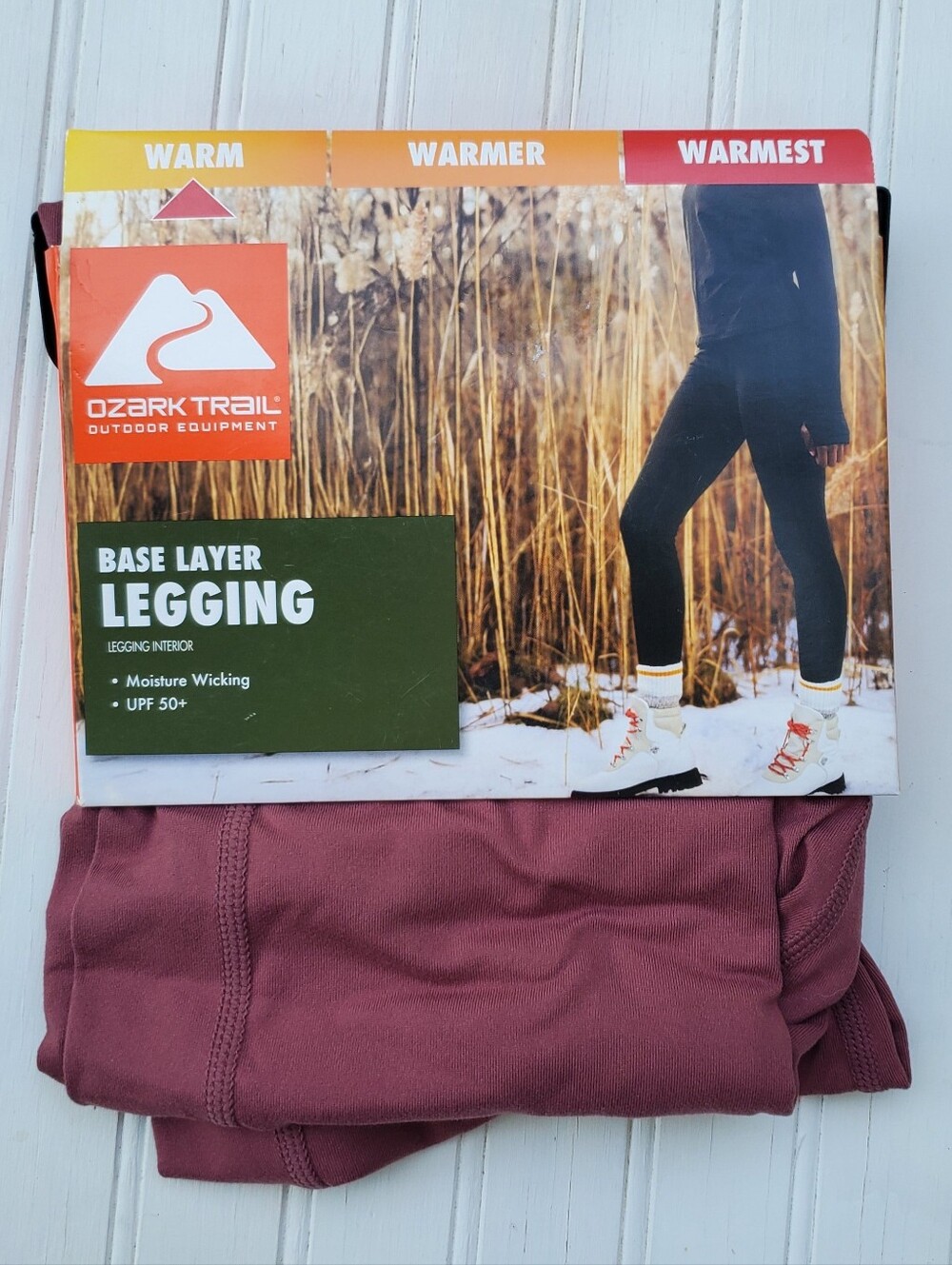 Ozark Trail Womens Base Layer Legging Wild Ginger XS High Waisted UPF 50+ New